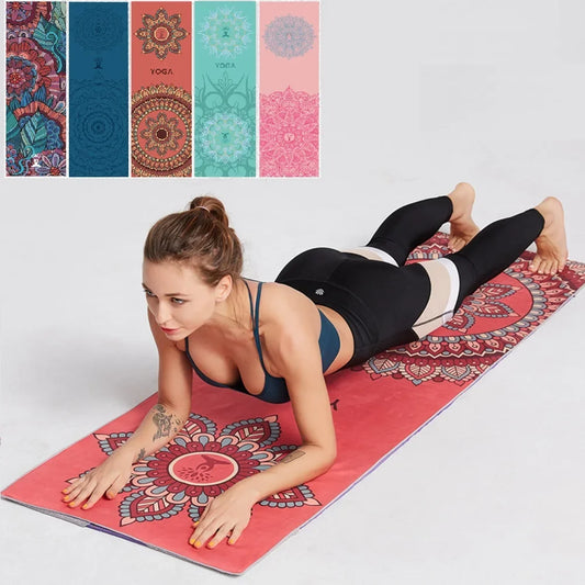 Anti-slip Yoga Mat Blanket Towel 63*185cm Gym Fitness Pilates Quick-drying Cover